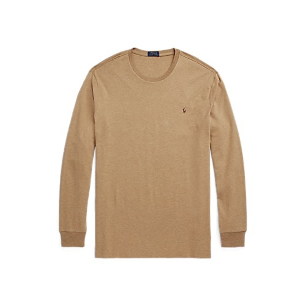 POLO RALPH LAUREN MEN'S L/S 5X‎ BIG T-SHIRT~CAMEL HEATHER~NWT